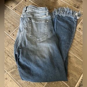 KanCan Light Blue Frayed Ankle Jeans